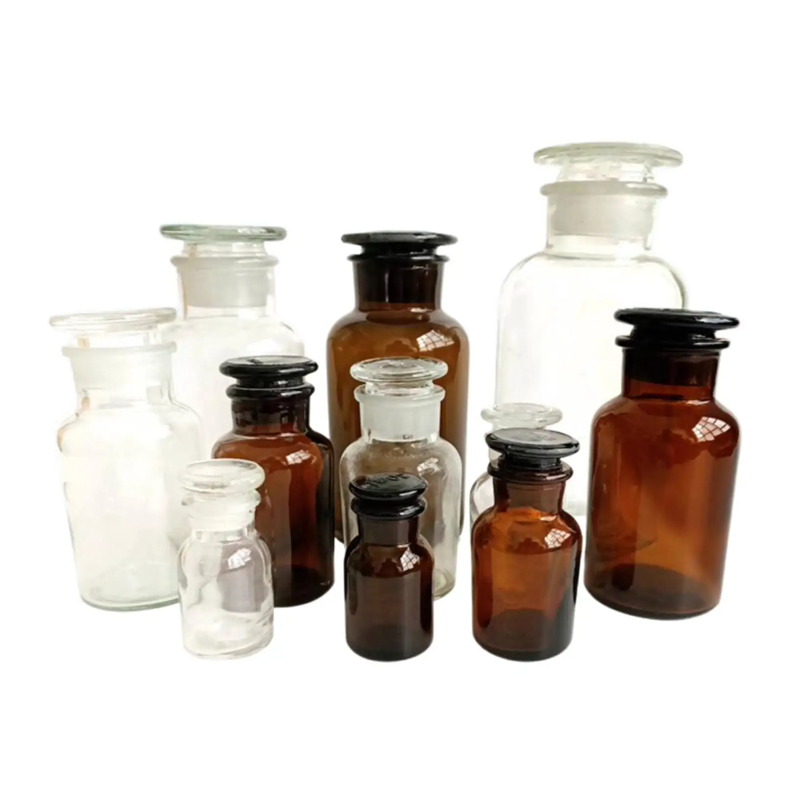 60ml 125ml 250ml 500ml 1000ml 2500ml Clear /Brown Glass Jar Wide Mouthed Reagent Bottle Lab Chemical Experiment
60ml 125ml 250ml 500ml 1000ml 2500ml Clear /Brown Glass Jar Wide Mouthed Reagent Bottle Lab Chemical Experiment