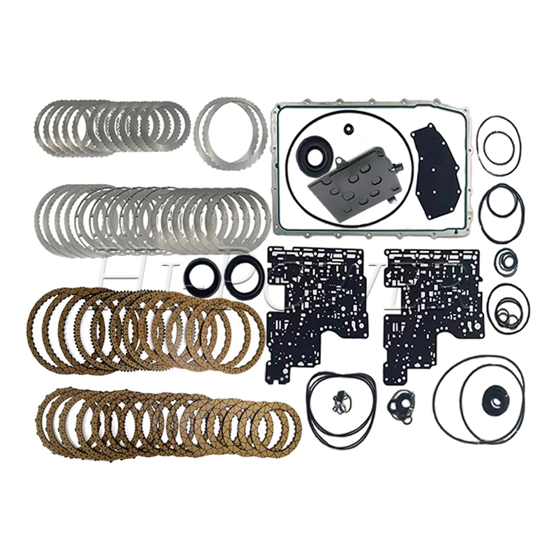 Комплект для капитального ремонта автоматической коробки передач 10R80: фрикционные и стальные диски, масляный фильтр, комплект уплотнений сцепления для автомобилей Ford
Комплект для капитального ремонта автоматической коробки передач 10R80: фрикционные и стальные диски, масляный фильтр, комплект уплотнений сцепления для автомобилей Ford