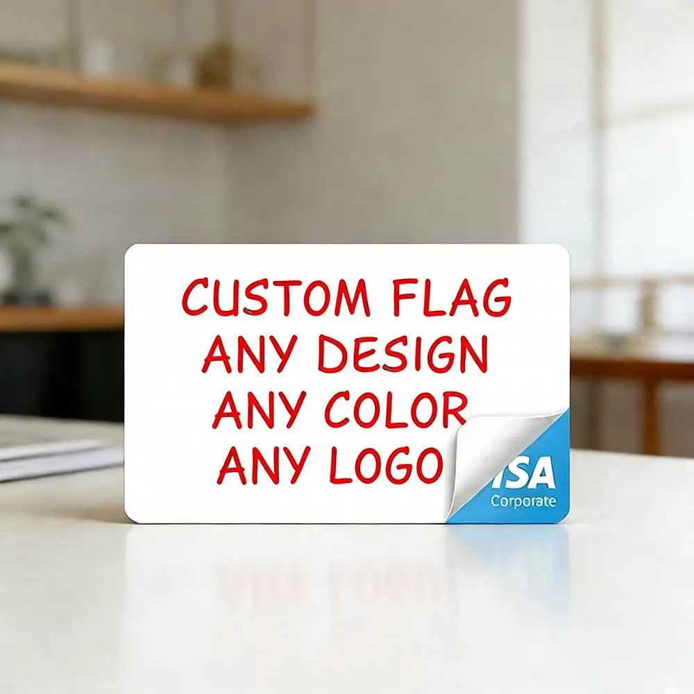 Bank Credit Card Stickers Custom Design Any Pattern Text Logo 4PCS