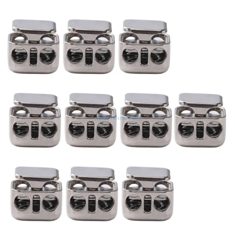 L5YB Pack of 10 Square Cord Stoppers, Black / Silver Adjustable Fasteners for Clothing and DIY Projects
L5YB Pack of 10 Square Cord Stoppers, Black / Silver Adjustable Fasteners for Clothing and DIY Projects