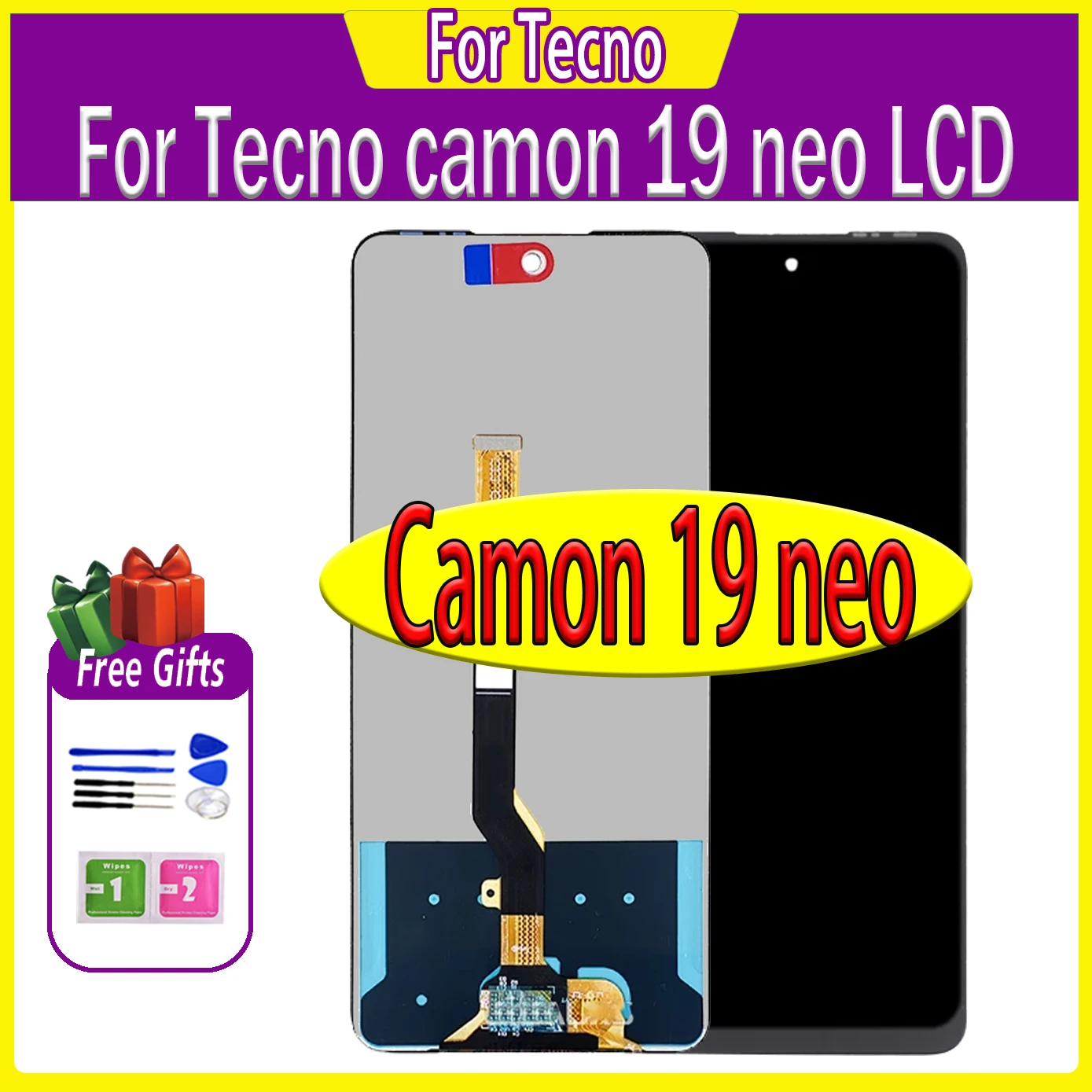 ЖК-дисплей 6,8 дюйма для Tecno Camon 19 Neo CH6i, сенсорный дигитайзер в сборе, экран для Camon19 NEO, сменные детали для ремонта
ЖК-дисплей 6,8 дюйма для Tecno Camon 19 Neo CH6i, сенсорный дигитайзер в сборе, экран для Camon19 NEO, сменные детали для ремонта