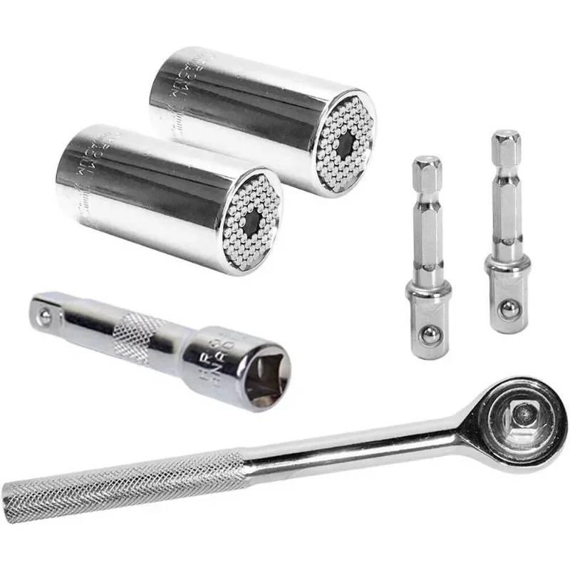 7-19mm Universal Socket Ratchet Wrench Magical Grip Multi Tool Professional Power Drill Adapter 105° Right Angle Drill Hand Tool
7-19mm Universal Socket Ratchet Wrench Magical Grip Multi Tool Professional Power Drill Adapter 105° Right Angle Drill Hand Tool