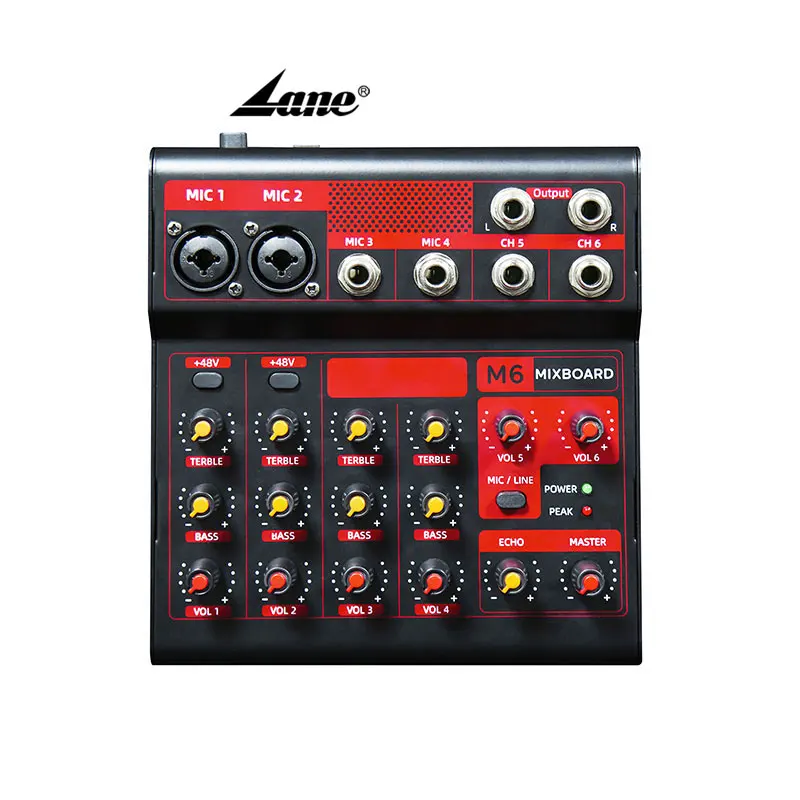 Lane M6 Digital Mixing Console Sound System 6 Channel Sound Console Professional Sound Digital Consoles
Lane M6 Digital Mixing Console Sound System 6 Channel Sound Console Professional Sound Digital Consoles