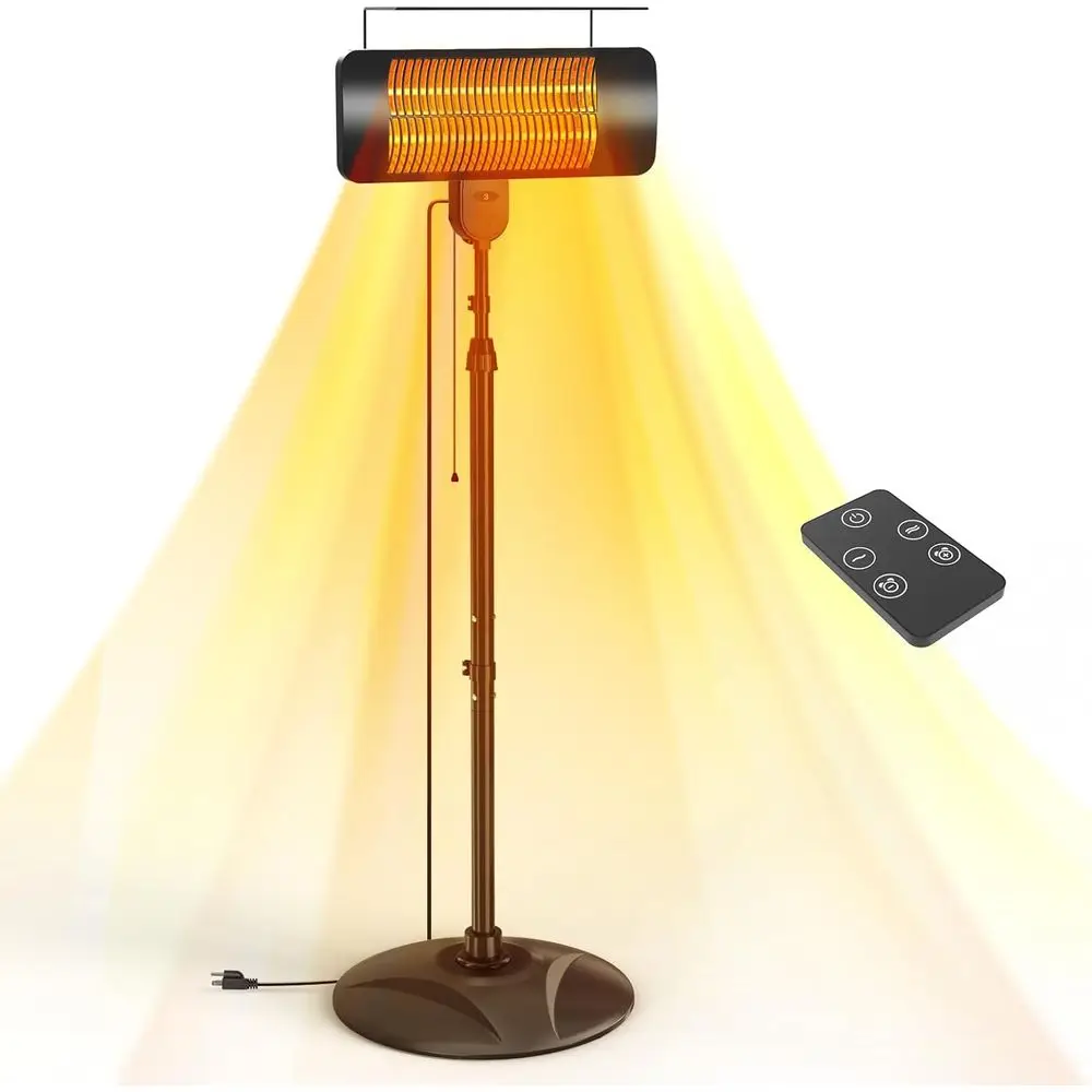 Уличные обогреватели для патио, 1500 Вт, 3 режима нагрева и таймер 12 часов, водонепроницаемый электрический обогреватель IP54 с регулируемой высотой, Tip-Over Pro
Уличные обогреватели для патио, 1500 Вт, 3 режима нагрева и таймер 12 часов, водонепроницаемый электрический обогреватель IP54 с регулируемой высотой, Tip-Over Pro