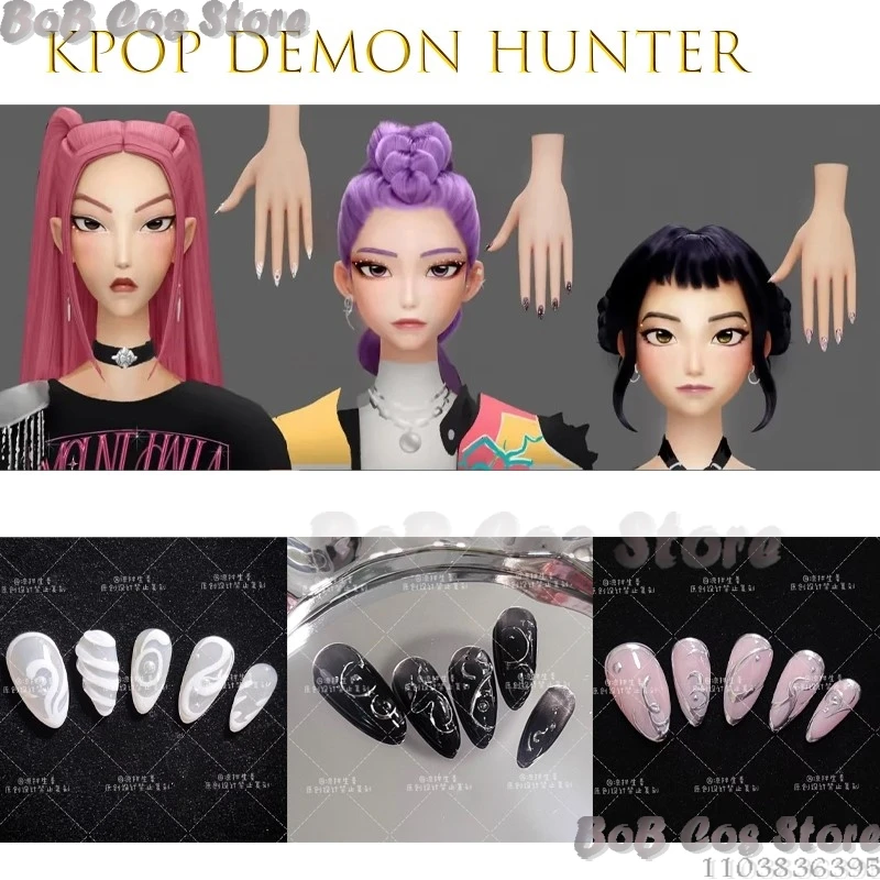 KP OPDemo NHunter How it's Done Rumi Zoe Mira Press On Nails Handmade Anime Game Character Nail Sticker Halloween Costume Long
KP OPDemo NHunter How it's Done Rumi Zoe Mira Press On Nails Handmade Anime Game Character Nail Sticker Halloween Costume Long