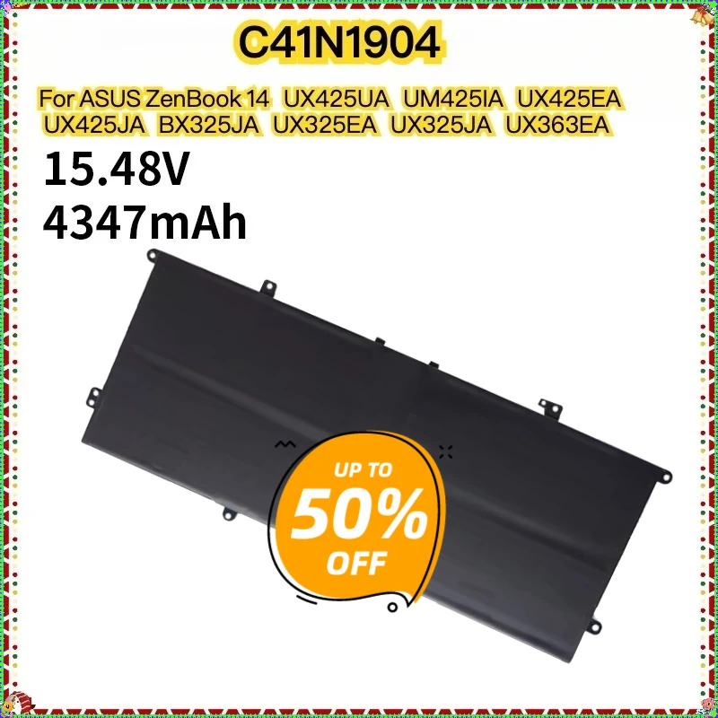 For ASUS ZenBook 14 UX425UA UM425IA UX425EA UX425JA BX325JA UX363EA UX325EA UX325JA New Laptop Battery C41N1904 15.48V 4347mAh
For ASUS ZenBook 14 UX425UA UM425IA UX425EA UX425JA BX325JA UX363EA UX325EA UX325JA New Laptop Battery C41N1904 15.48V 4347mAh