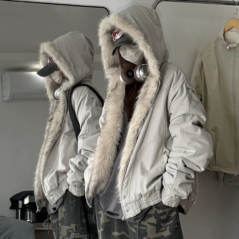 2026 Spring New Fur collar Keep warm Coat Zip-up Jacket Y2k Oversized clothes,Streetwear Woman clothing, Men's Jackets Coats
2026 Spring New Fur collar Keep warm Coat Zip-up Jacket Y2k Oversized clothes,Streetwear Woman clothing, Men's Jackets Coats