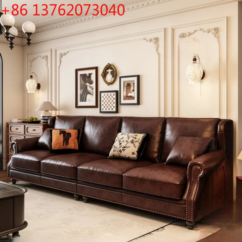 Classic Brown Living Room Sofas Leather Designer Luxury Cheap Lazy Sofa Lounge Modern Soft Divani Per Soggiorno Home Furniture
Classic Brown Living Room Sofas Leather Designer Luxury Cheap Lazy Sofa Lounge Modern Soft Divani Per Soggiorno Home Furniture