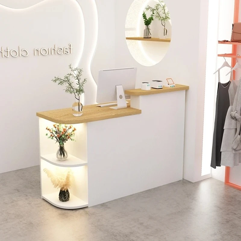 Clothing store bar counter small nail art and beauty shop simple modern arc front desk reception
Clothing store bar counter small nail art and beauty shop simple modern arc front desk reception