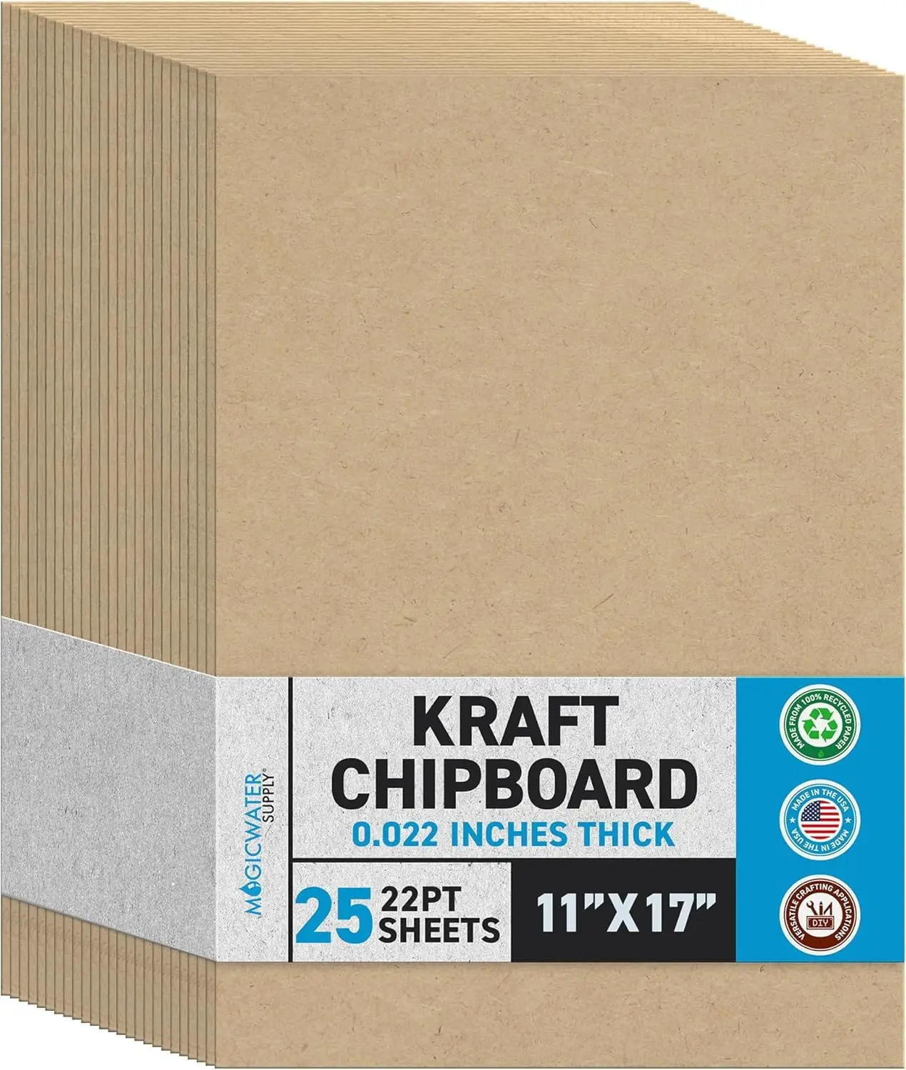 Chipboard Sheets 11x17 Inch 22pt Heavy Kraft Paperboard 25 Pack for Scrapbooking, Picture Frame Backing, DIY Crafts
Chipboard Sheets 11x17 Inch 22pt Heavy Kraft Paperboard 25 Pack for Scrapbooking, Picture Frame Backing, DIY Crafts
