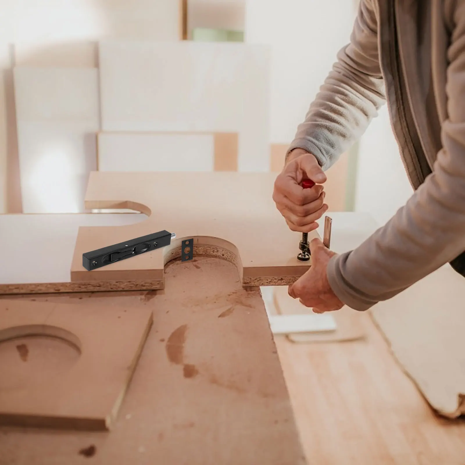 1 Set 6 Inch Stainless Steel Box Flush Bolt Brushed Black Hidden Door Lock For French Doors Sliding Gates Concealed Installation
1 Set 6 Inch Stainless Steel Box Flush Bolt Brushed Black Hidden Door Lock For French Doors Sliding Gates Concealed Installation