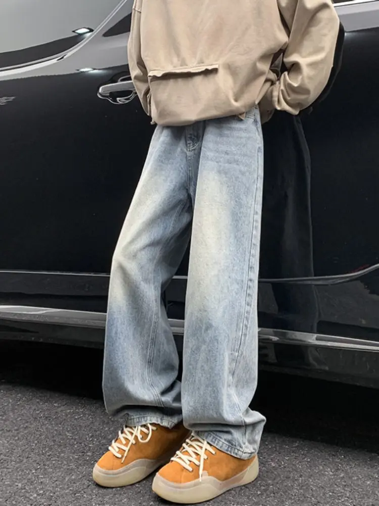 Retro American Sle Men's Loose Straight Leg Jeans Bell Bot Vintage Waed Spring Autumn Wearable Durable Denim Pants
Retro American Sle Men's Loose Straight Leg Jeans Bell Bot Vintage Waed Spring Autumn Wearable Durable Denim Pants