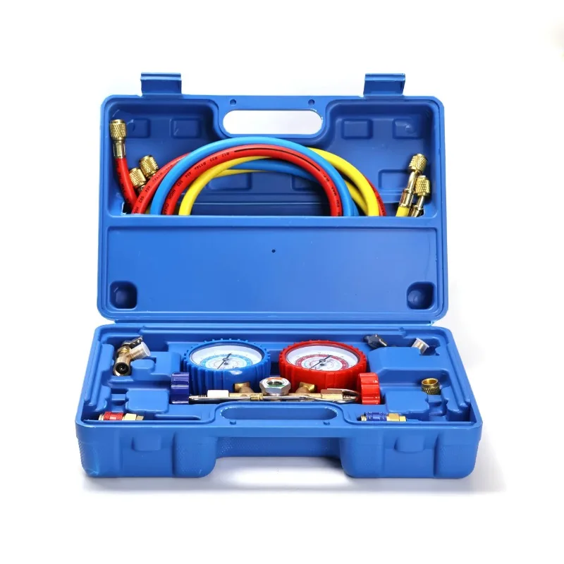 3-Way AC Manifold Instrument Set, HVAC Diagnostic Charging Tool, for Automotive and Household R134A R404A R410A Refrigerant
3-Way AC Manifold Instrument Set, HVAC Diagnostic Charging Tool, for Automotive and Household R134A R404A R410A Refrigerant