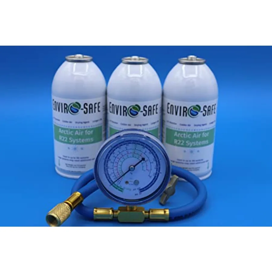 Envirosafe 3 банки арктического воздуха для R22 и латунного калибра Обнаружение утечки хладагента Серебристый цвет Формула быстрого реагирования Идеально подходит для
Envirosafe 3 банки арктического воздуха для R22 и латунного калибра Обнаружение утечки хладагента Серебристый цвет Формула быстрого реагирования Идеально подходит для