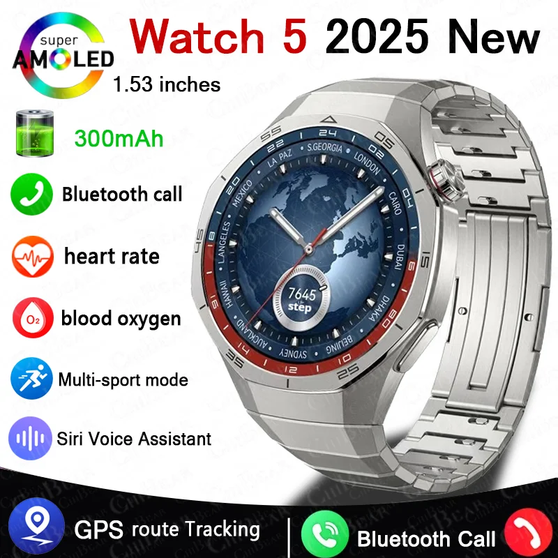 2025 Новые мужские умные часы GT5 PRO с большим экраном и полным экраном, сенсорные умные часы с пульсометром BT, мониторинг здоровья, умные часы
2025 Новые мужские умные часы GT5 PRO с большим экраном и полным экраном, сенсорные умные часы с пульсометром BT, мониторинг здоровья, умные часы