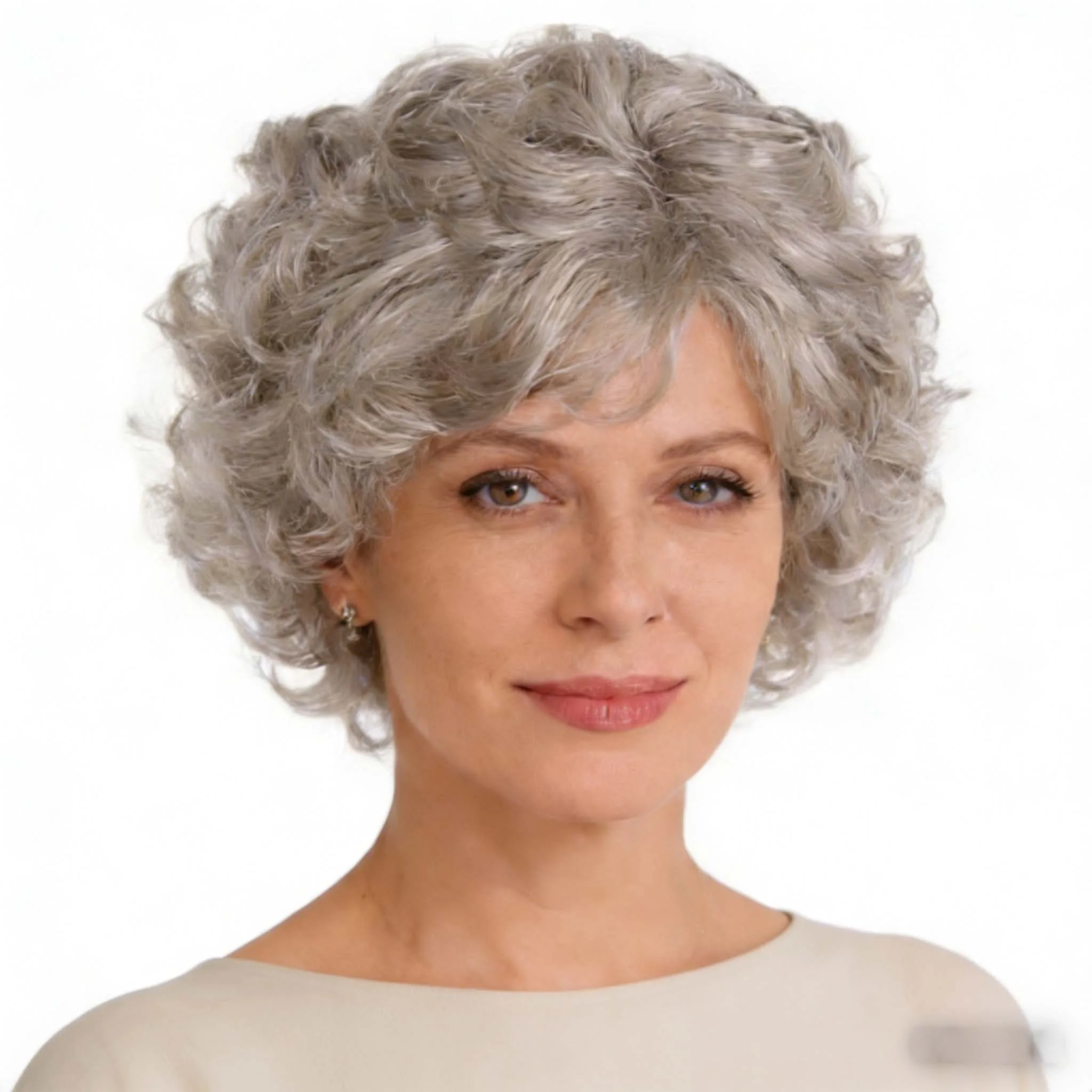 Synthetic Wigs 10 Inch Short Curl Silver Gray Fluffy Heat Resistant Middle Part Wig for Women Daily Party Cosplay Halloween Wear
Synthetic Wigs 10 Inch Short Curl Silver Gray Fluffy Heat Resistant Middle Part Wig for Women Daily Party Cosplay Halloween Wear