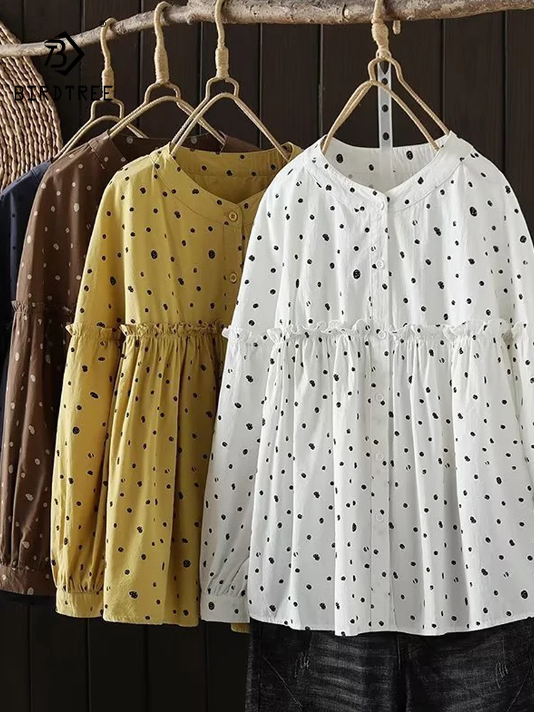 New 2025 Winter Cotton Long Sleeve Shirt, Women O Neck Printed Ruffles, Mori Girl French Design Vintage Loose Blouse T5N987CC
New 2025 Winter Cotton Long Sleeve Shirt, Women O Neck Printed Ruffles, Mori Girl French Design Vintage Loose Blouse T5N987CC