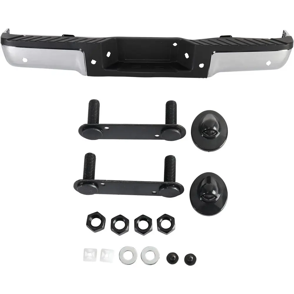 Chrome Rear Step Bumper Assembly Compatible with 2009 2010 2011 2012 2013 2014 Ford F150 with Parking Assist Steel Bumpers FO110
Chrome Rear Step Bumper Assembly Compatible with 2009 2010 2011 2012 2013 2014 Ford F150 with Parking Assist Steel Bumpers FO110