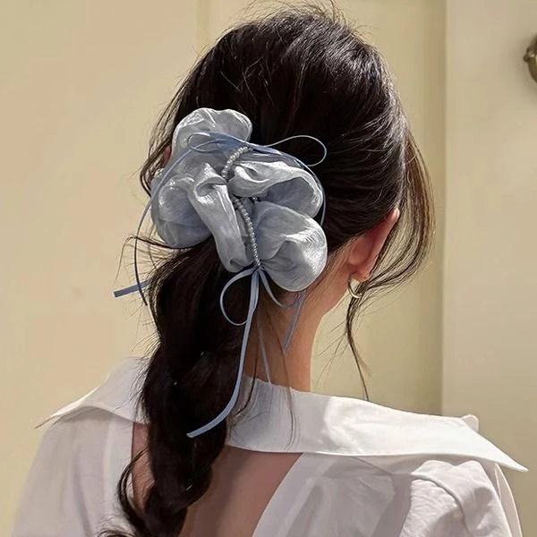 New Women's Bow Pearl Rubber Band Elastic Hair Strips Hair Chiffon Decoration Silk Hair Rope Temperament Elegant Ornament Gift
New Women's Bow Pearl Rubber Band Elastic Hair Strips Hair Chiffon Decoration Silk Hair Rope Temperament Elegant Ornament Gift