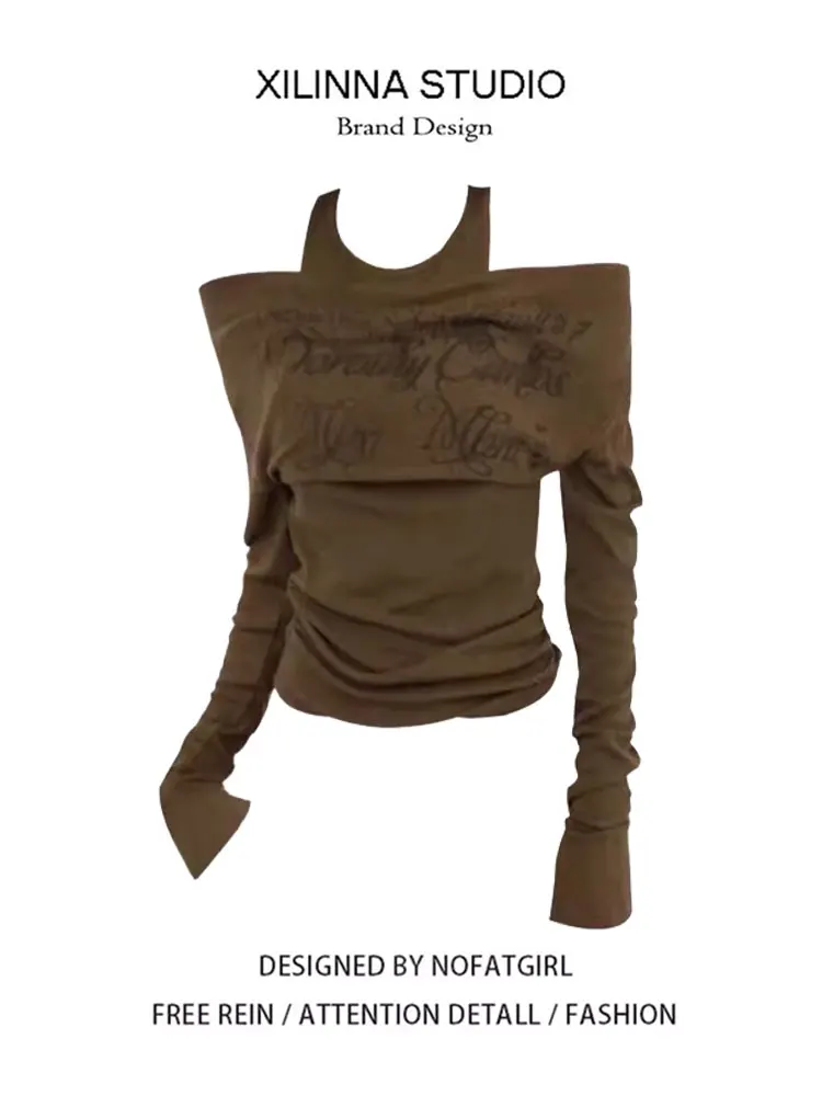 Корейский стиль, модная футболка Y2k из 2 предметов, женская сексуальная тонкая футболка с длинными рукавами, облегающие шикарные тонкие топы, новинка 2023 года, осень-зима
Корейский стиль, модная футболка Y2k из 2 предметов, женская сексуальная тонкая футболка с длинными рукавами, облегающие шикарные тонкие топы, новинка 2023 года, осень-зима