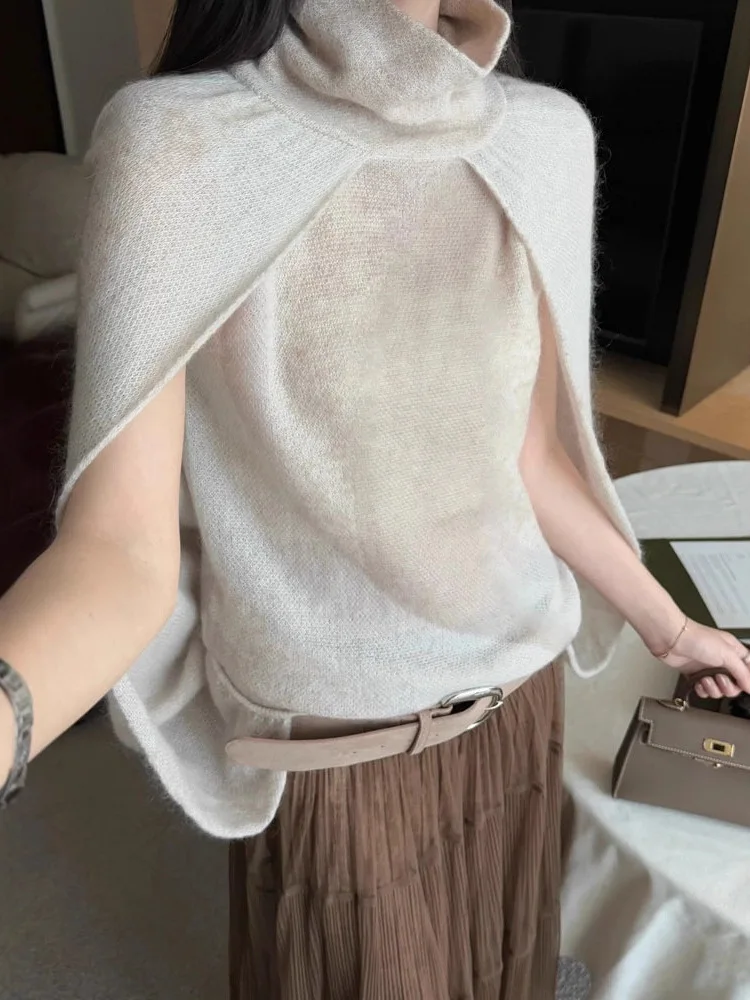 High Collar Knitted Wave Pattern Retro Vest Versatile Women's Sweater Shanghai Style Fashionable Inner Wear Wool Blend Fabric
High Collar Knitted Wave Pattern Retro Vest Versatile Women's Sweater Shanghai Style Fashionable Inner Wear Wool Blend Fabric