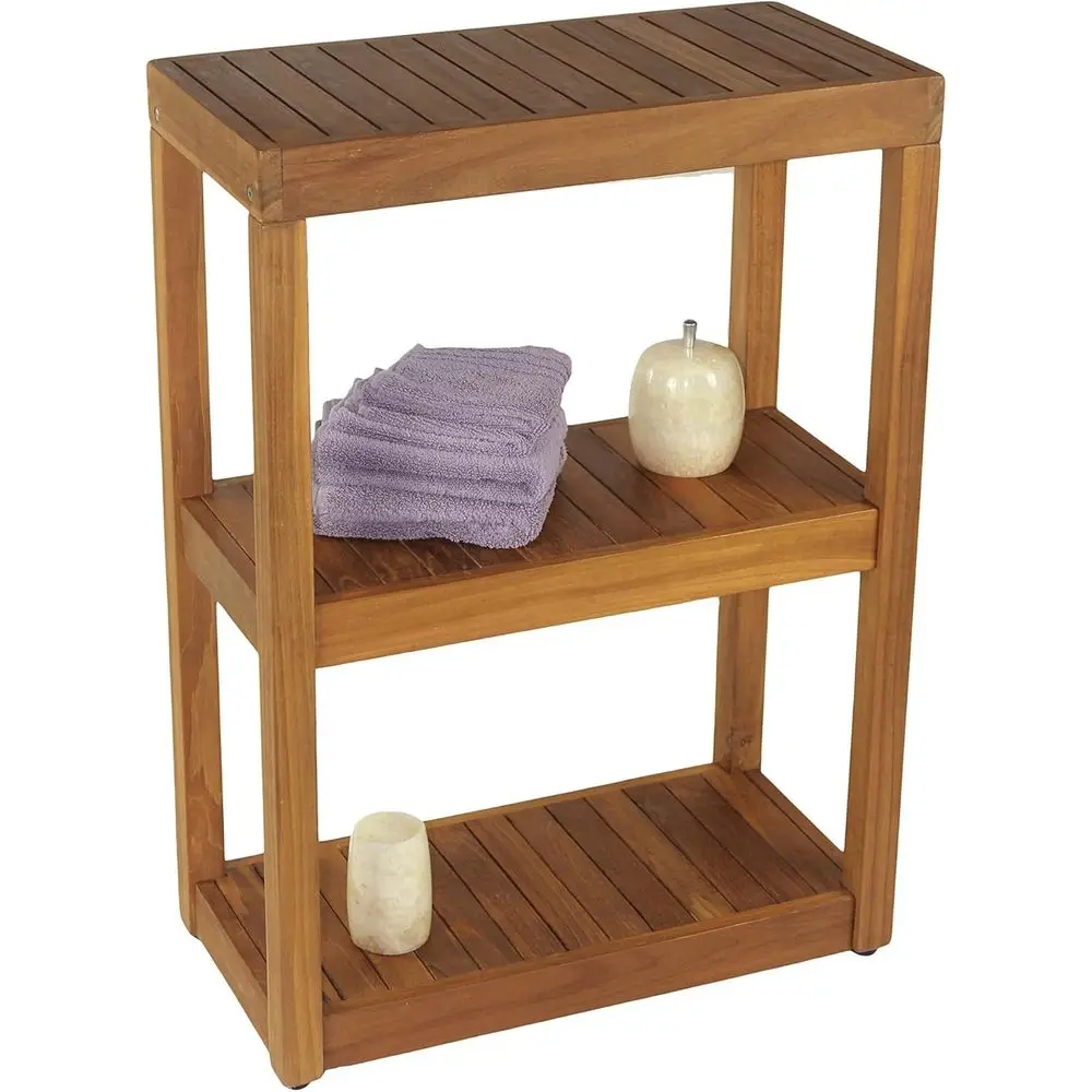 12 Durable 3-Tier Teak Shower Stand - Water-Resistant Organizer with Anti-Slip Mat for Space-Saving Storage
12 Durable 3-Tier Teak Shower Stand - Water-Resistant Organizer with Anti-Slip Mat for Space-Saving Storage