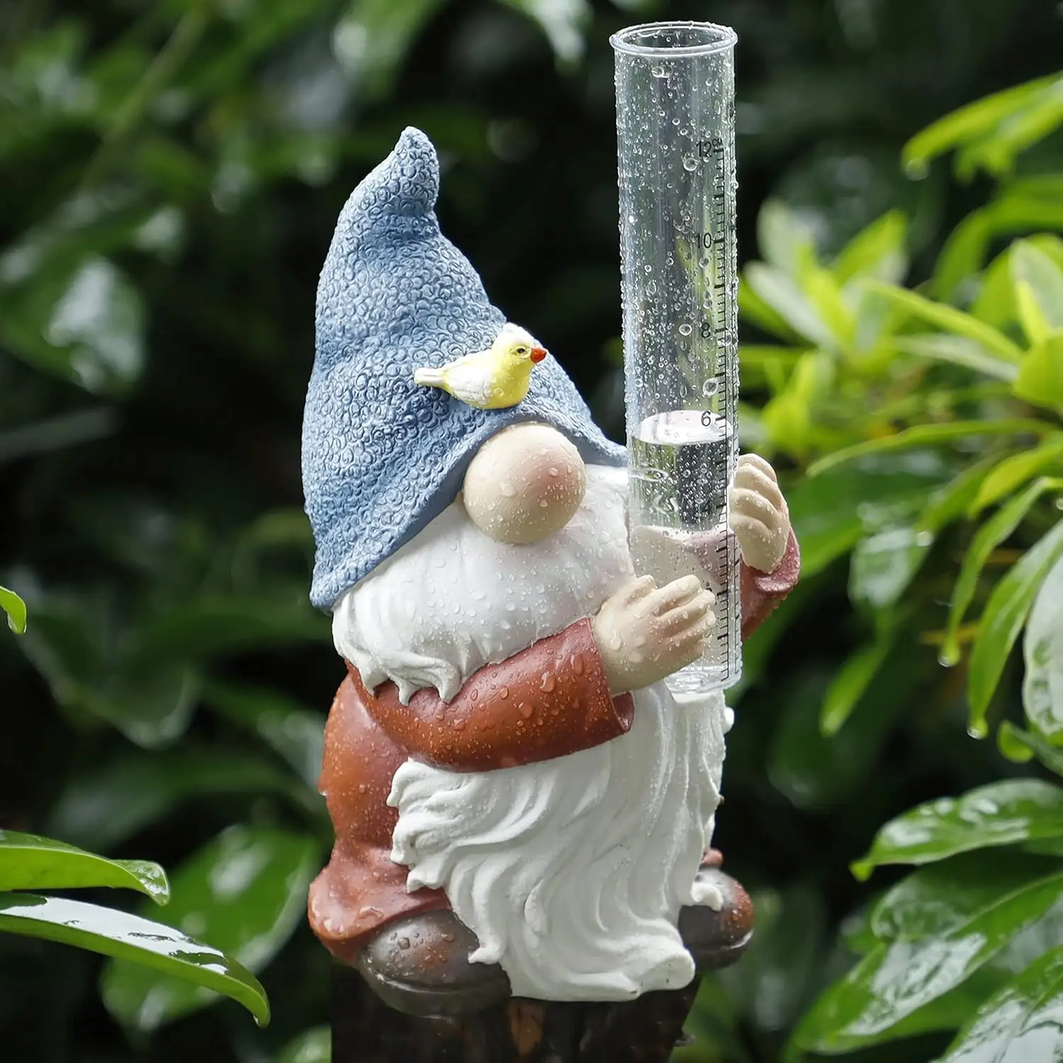 Hand Painted Gnome Rain Gauge with Plastic Tube, Measures Up to 5 Inches, Cute Garden Decor for Outdoor Use
Hand Painted Gnome Rain Gauge with Plastic Tube, Measures Up to 5 Inches, Cute Garden Decor for Outdoor Use