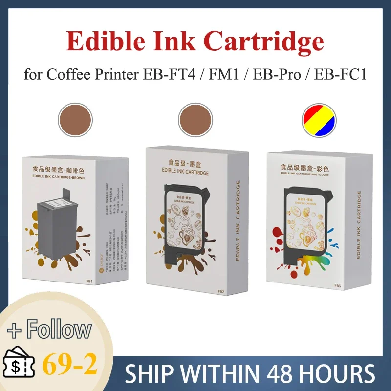 EVEBOT Coffee Printer Ink Cartridge Suitable for EB-FT4 / FM1 / EB-Pro / EB-FC1 Fancy Box Safe and Environmentally Friendly
EVEBOT Coffee Printer Ink Cartridge Suitable for EB-FT4 / FM1 / EB-Pro / EB-FC1 Fancy Box Safe and Environmentally Friendly
