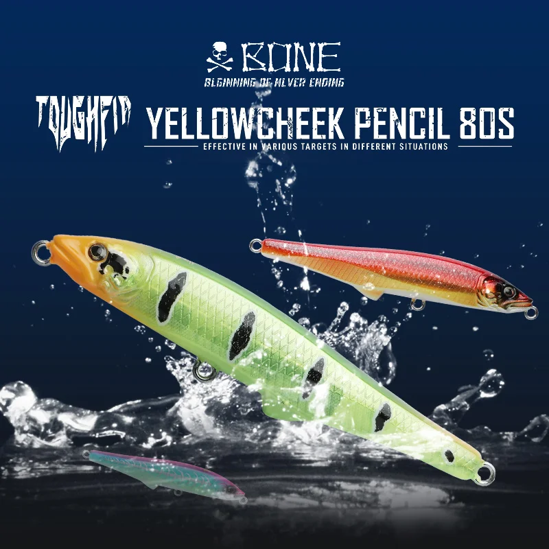 BONE YELLOWCHEEK PENCIL 80S SINKING 14G/80mm Lure Long Casting Distance Fishing Bait For Artificial
BONE YELLOWCHEEK PENCIL 80S SINKING 14G/80mm Lure Long Casting Distance Fishing Bait For Artificial