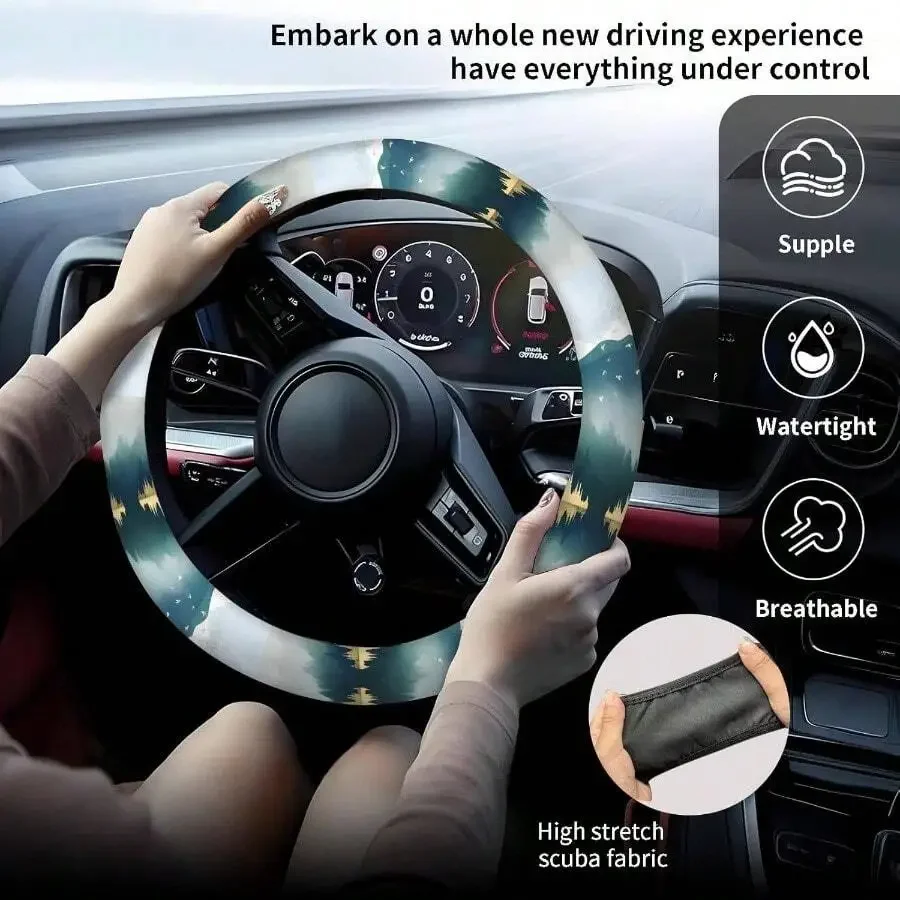 Steering Wheel Cover Anti-Slip Breathable Elastic Scuba Fabric 15 Inch Universal Car Accessory
Steering Wheel Cover Anti-Slip Breathable Elastic Scuba Fabric 15 Inch Universal Car Accessory
