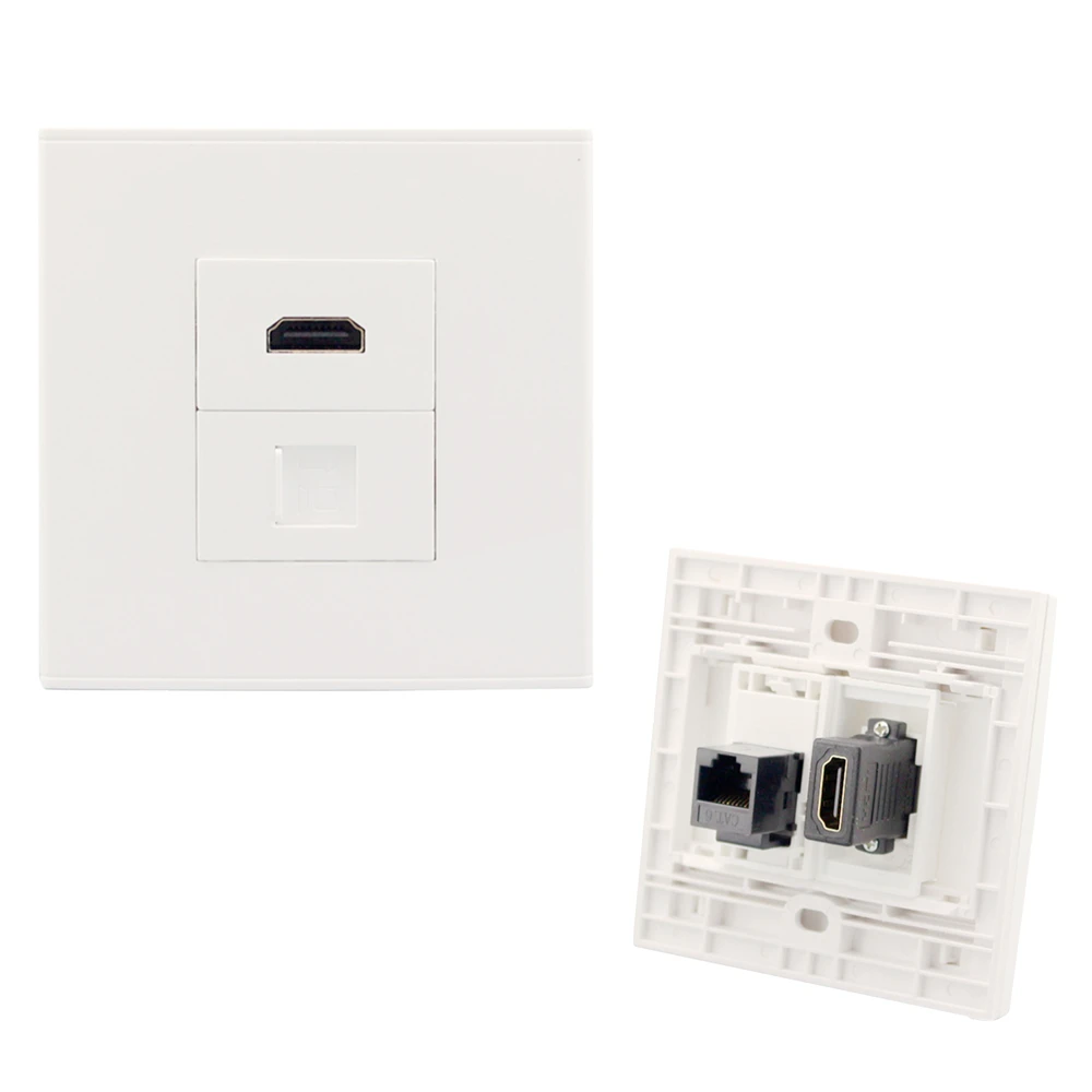 Wall Outlet HDMI-compatible with CAT6 RJ45 Female to Female Wall Panel Network Extender White
Wall Outlet HDMI-compatible with CAT6 RJ45 Female to Female Wall Panel Network Extender White