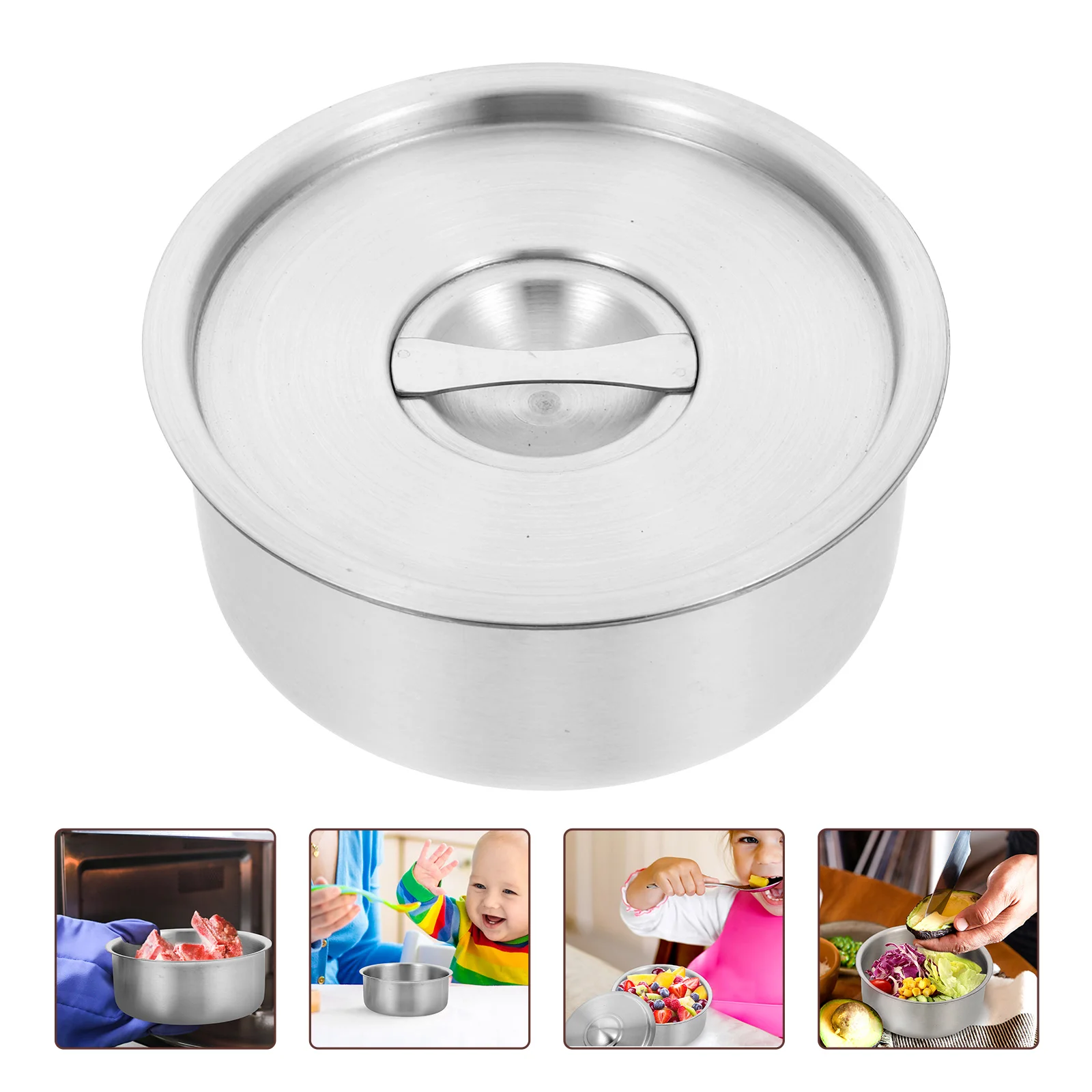 Ramen Bowls Stainless Steel with Lid Kitchen Supply Home Tableware Steaming Cover Silver Stewing Pot Baby
Ramen Bowls Stainless Steel with Lid Kitchen Supply Home Tableware Steaming Cover Silver Stewing Pot Baby