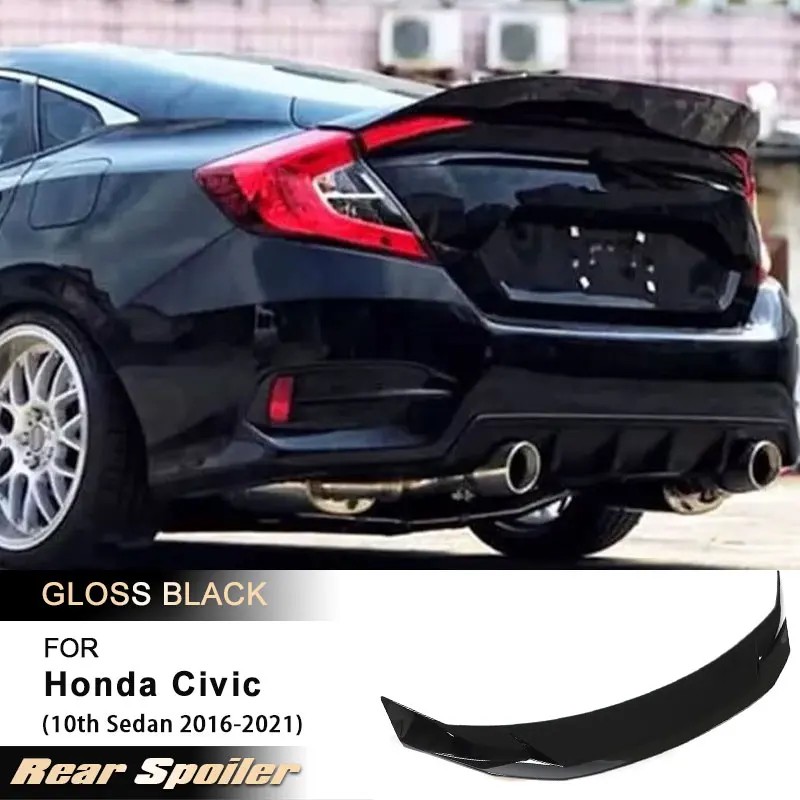 Car Rear Trunk Spoiler Wings for Honda Civic 10th Sedan 2016-2021 Rear Spoiler High-Kick Tail Wing Lip Body Kit ABS Glossy Black
Car Rear Trunk Spoiler Wings for Honda Civic 10th Sedan 2016-2021 Rear Spoiler High-Kick Tail Wing Lip Body Kit ABS Glossy Black