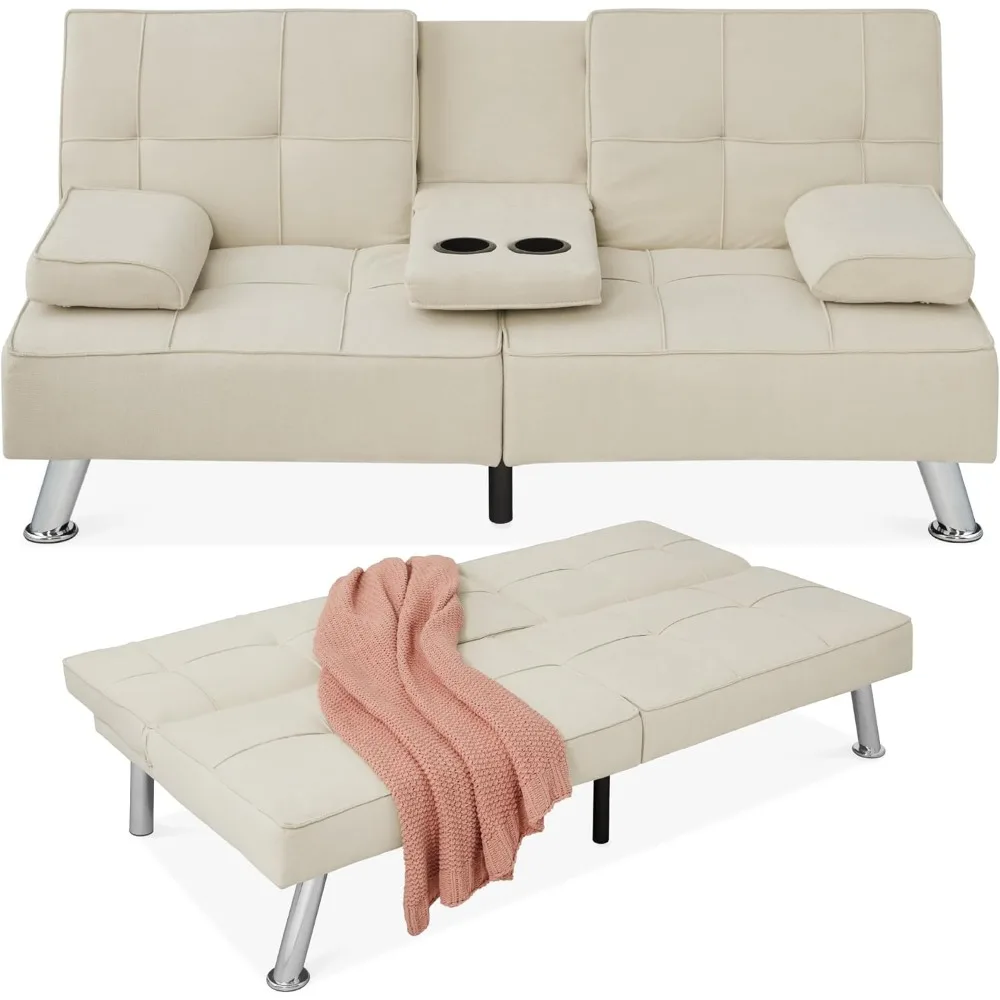 Best Choice Products Linen Modern Folding Futon, Reclining Sofa Bed for Apartment, Dorm w/Removable Armrests, 2 Cupholders
Best Choice Products Linen Modern Folding Futon, Reclining Sofa Bed for Apartment, Dorm w/Removable Armrests, 2 Cupholders