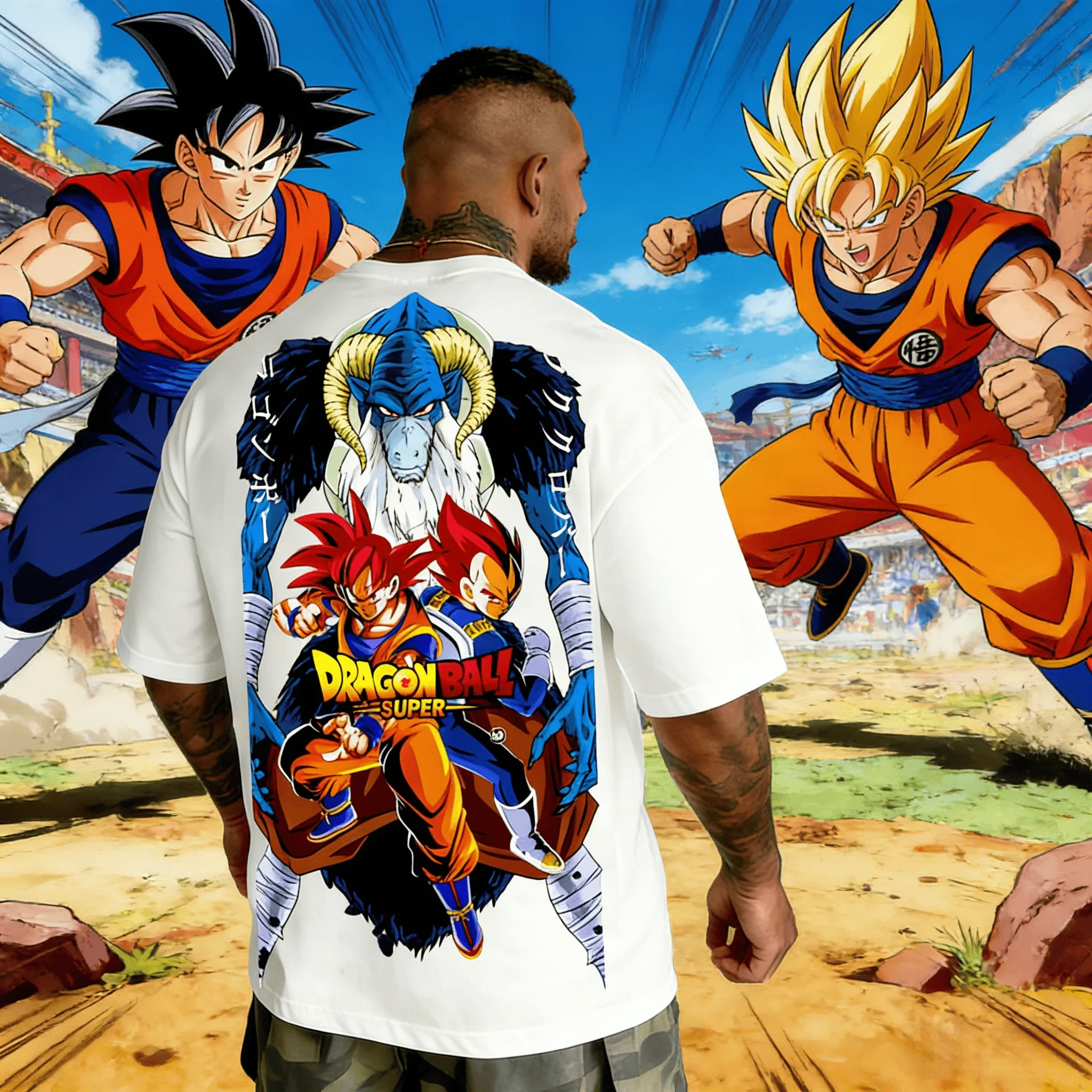 Summer Dragon Ball Goku Vegeta Anime T-Shirt Men's Oversized Cotton Casual Loose Fit Unisex Streetwear Short Sleeve Fashion Top
Summer Dragon Ball Goku Vegeta Anime T-Shirt Men's Oversized Cotton Casual Loose Fit Unisex Streetwear Short Sleeve Fashion Top