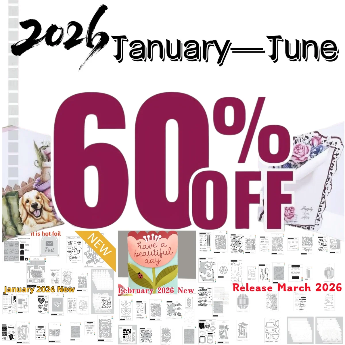 New 2026 Collection Metal Cutting Dies Clear Stamp Stencil Hot Foil for DIY Decorating Scrapbook Paper Card Album Clearance Sale
New 2026 Collection Metal Cutting Dies Clear Stamp Stencil Hot Foil for DIY Decorating Scrapbook Paper Card Album Clearance Sale
