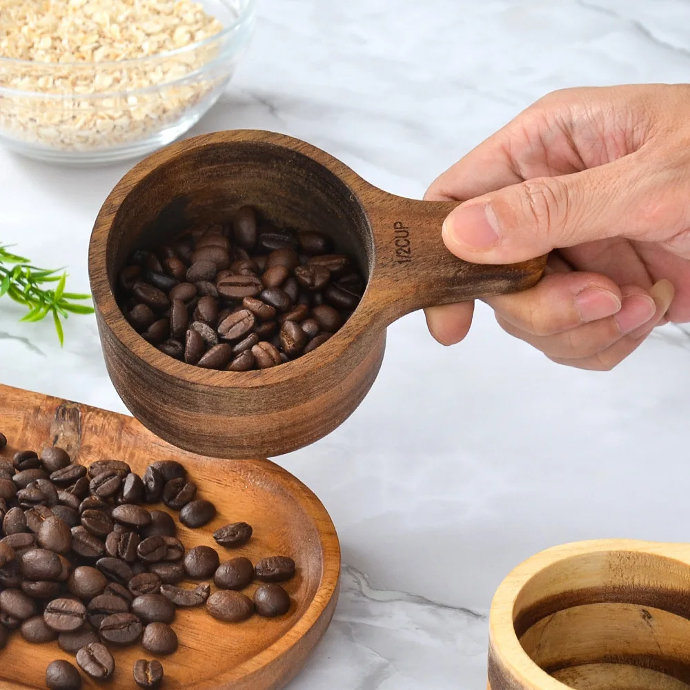 Household Baking Acacia Wood Measuring Cup 4-piece Set, Baking Quantitative Spoon Set, Seasoning Spoon, Coffee Measuring Wooden
Household Baking Acacia Wood Measuring Cup 4-piece Set, Baking Quantitative Spoon Set, Seasoning Spoon, Coffee Measuring Wooden