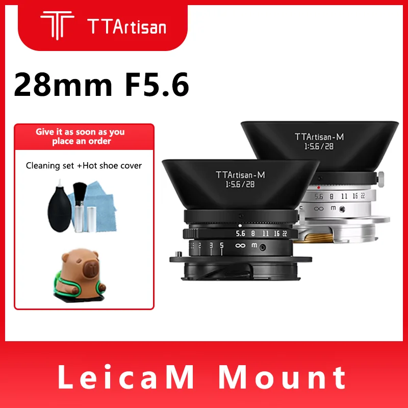TTARTISAN 28mm f5.6 Full Frame Manual Fixed Focus Wide Angle Lens for The Leica M Mount Camera M5 M6 M9 M10
TTARTISAN 28mm f5.6 Full Frame Manual Fixed Focus Wide Angle Lens for The Leica M Mount Camera M5 M6 M9 M10