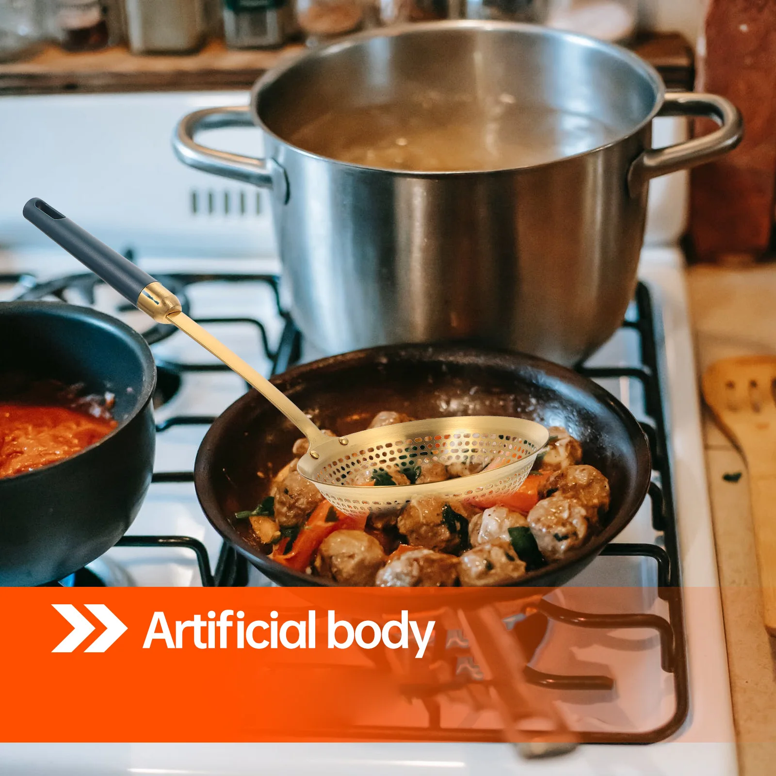 Gold-plated Hot Pot Slotted Spoon Stainless Steel Cooking Strainer Ergonomic Handle Heat Resistant Kitchen Utensil Frying
Gold-plated Hot Pot Slotted Spoon Stainless Steel Cooking Strainer Ergonomic Handle Heat Resistant Kitchen Utensil Frying