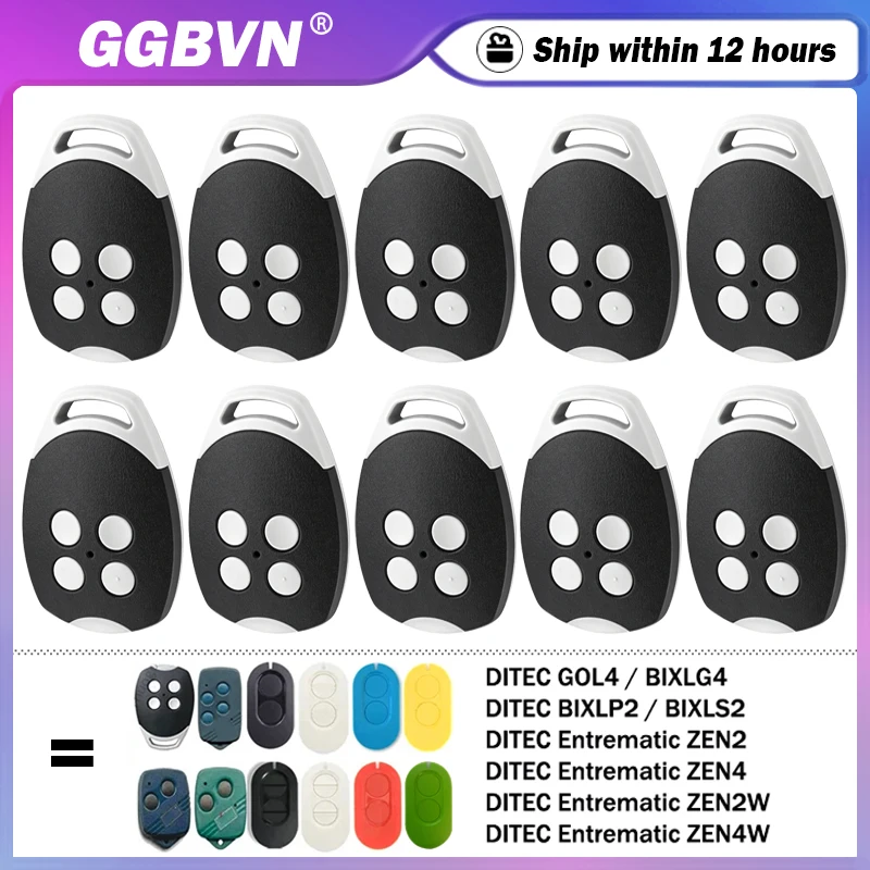 Work With DITEC Entrematic ZEN2 ZEN4 ZEN2W ZEN4W GOL4 BIXLG4 BIXLP2 BIXLS2 433.92MHz Garage Door / Electric Gate Remote Control
Work With DITEC Entrematic ZEN2 ZEN4 ZEN2W ZEN4W GOL4 BIXLG4 BIXLP2 BIXLS2 433.92MHz Garage Door / Electric Gate Remote Control