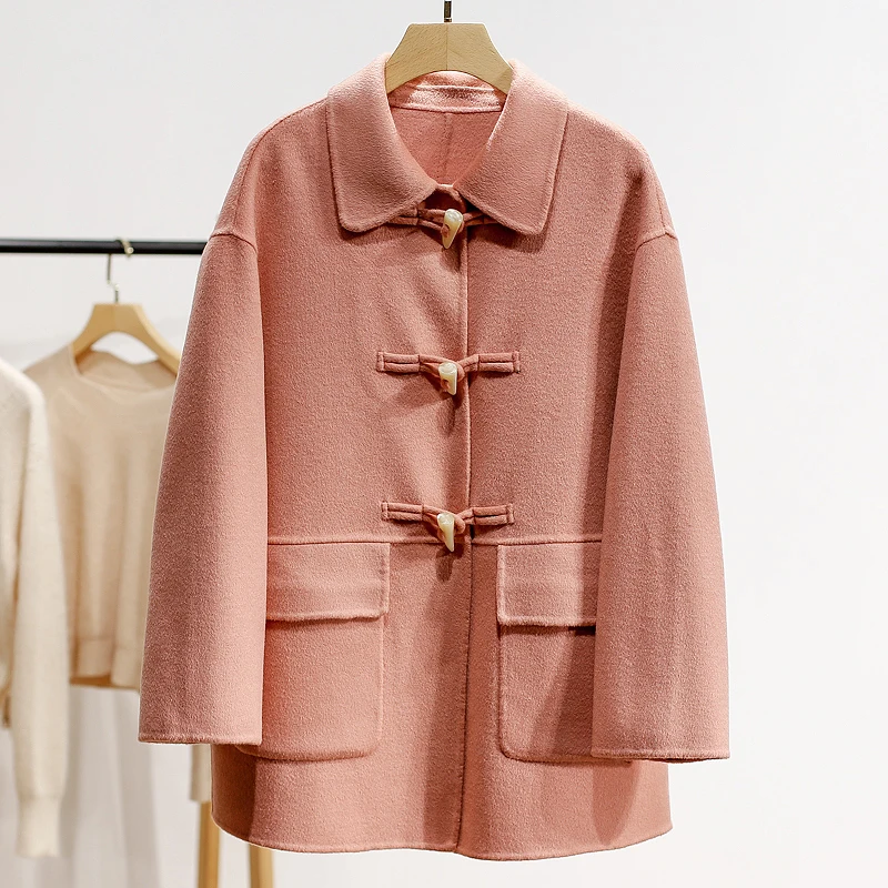 Winter Woolen Double-Faced Tweed Coat with Horn Buttons New Women's Fashion Straight Cut Long Sleeve Square Collar Coat
Winter Woolen Double-Faced Tweed Coat with Horn Buttons New Women's Fashion Straight Cut Long Sleeve Square Collar Coat