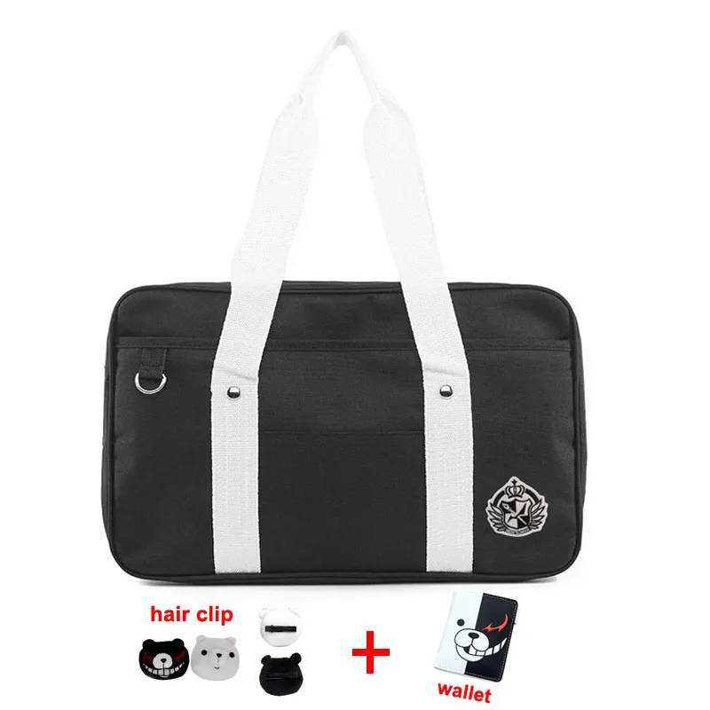 Monokuma Anime Enoshima Junko High School Cospaly Student JK Uniform Shoulder Bag (Bag+Wallet + Hair Clip) Sell
Monokuma Anime Enoshima Junko High School Cospaly Student JK Uniform Shoulder Bag (Bag+Wallet + Hair Clip) Sell