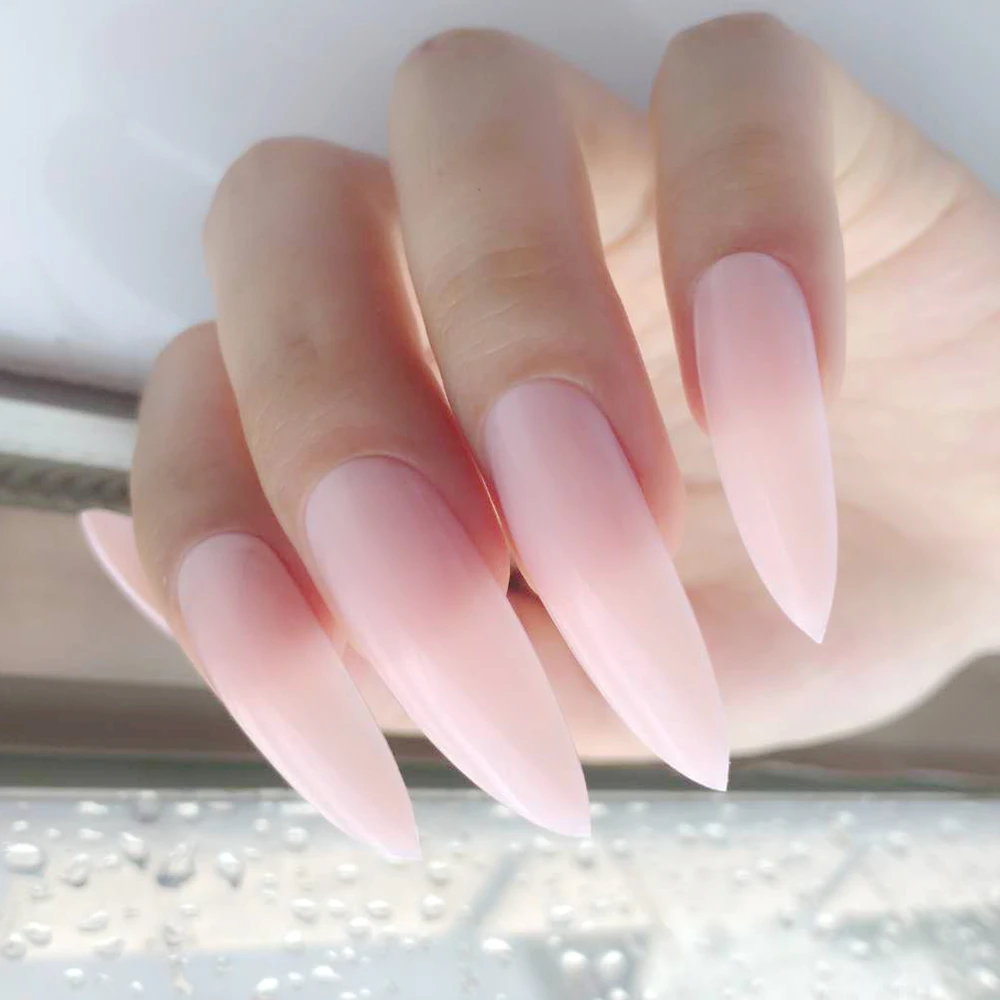 24Pcs Shiny Natural Pink Artificial False Nails For Design Super Long Stiletto Fake Nails With Glue DIY Full Cover Manicure Tool
24Pcs Shiny Natural Pink Artificial False Nails For Design Super Long Stiletto Fake Nails With Glue DIY Full Cover Manicure Tool