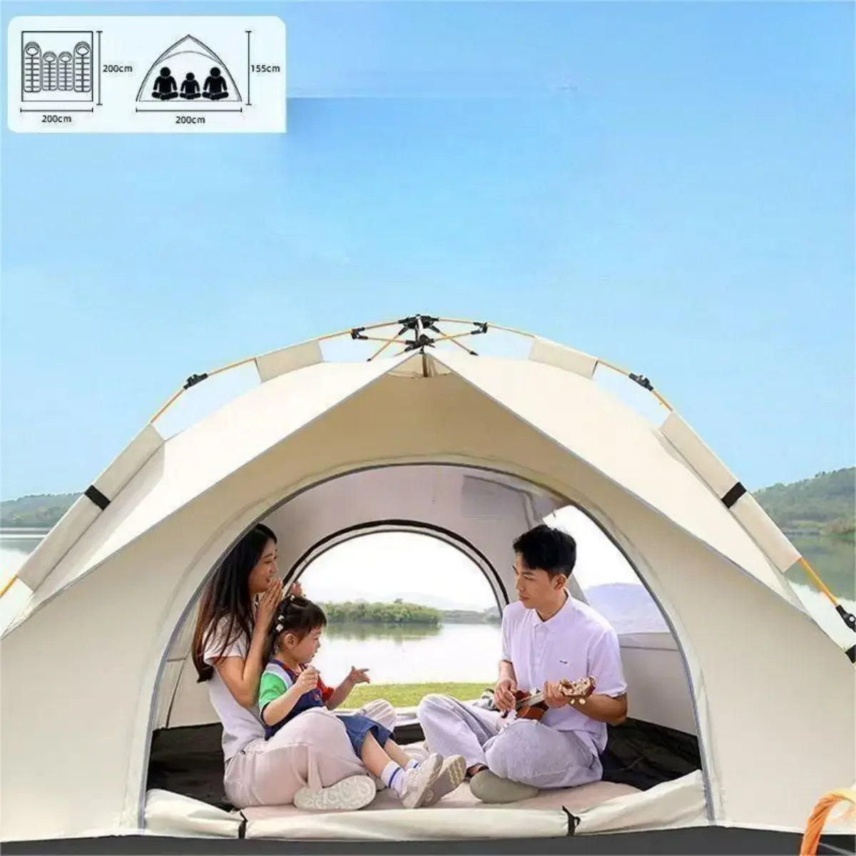 Inflatable One-touch Camping Tent with Waterproof Tarp Gazebo Canopy Sunshade Mesh Awning Beach Pole Pop Up Shelter Accessories
Inflatable One-touch Camping Tent with Waterproof Tarp Gazebo Canopy Sunshade Mesh Awning Beach Pole Pop Up Shelter Accessories