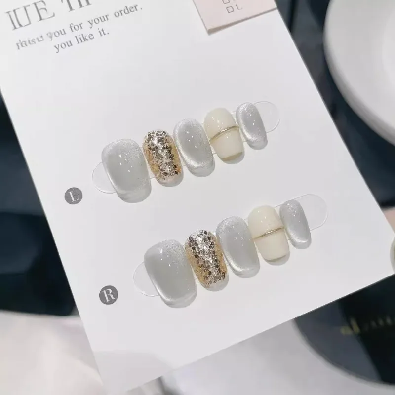 10pcs Handmade Cat Eye Nail Art Simple Elegant Press on Nails Cheap False Short Nails for Girls Self-nail Sticky Nails with Glue
10pcs Handmade Cat Eye Nail Art Simple Elegant Press on Nails Cheap False Short Nails for Girls Self-nail Sticky Nails with Glue