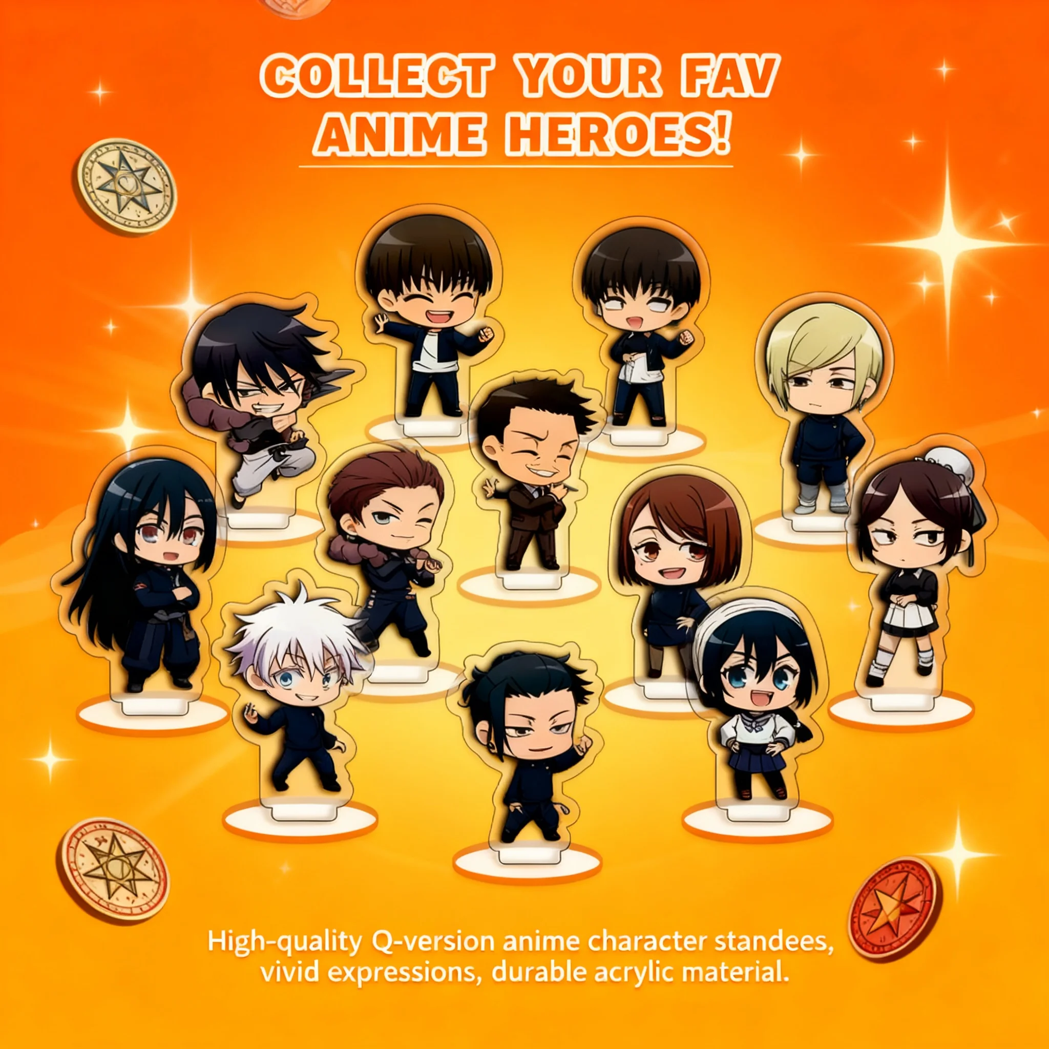 Jujutsu Kaisen Yuji Itadori Megumi Fushiguro Acrylic Standee Set 9 Piece Anime Merchandise Cross Border Ready Stock
Jujutsu Kaisen Yuji Itadori Megumi Fushiguro Acrylic Standee Set 9 Piece Anime Merchandise Cross Border Ready Stock