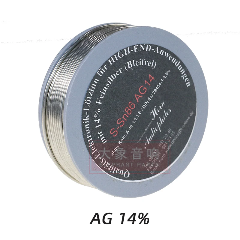 5meters Germany AG High-End audio Fever Solder Wire Silver Content 10% And 14% HIFI Solder Sound Balance
5meters Germany AG High-End audio Fever Solder Wire Silver Content 10% And 14% HIFI Solder Sound Balance