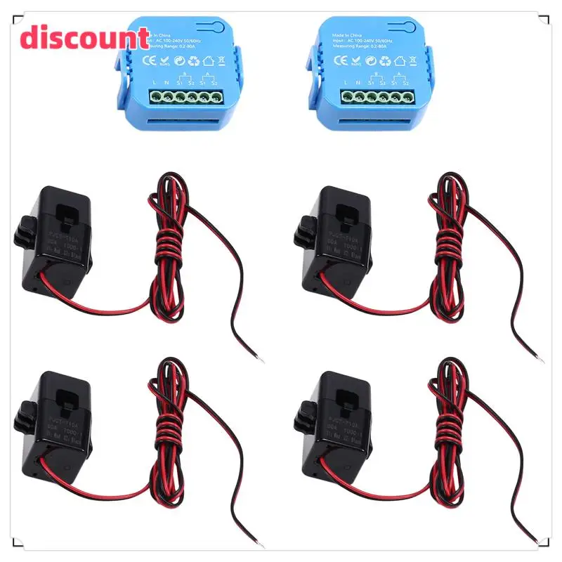2Pcs Tuya Smart Energy Meter Power Production Consumption Bidirectional Power Monitor Support APP Control
2Pcs Tuya Smart Energy Meter Power Production Consumption Bidirectional Power Monitor Support APP Control