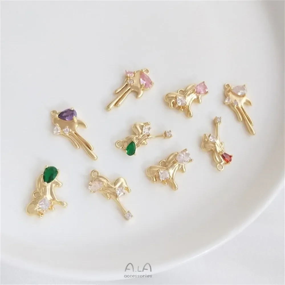 14K Inlaid Color Zirconium Gold Fashion Design Drop Heart Pendant Diy Bracelet Necklace Charms Pendant K419
14K Inlaid Color Zirconium Gold Fashion Design Drop Heart Pendant Diy Bracelet Necklace Charms Pendant K419