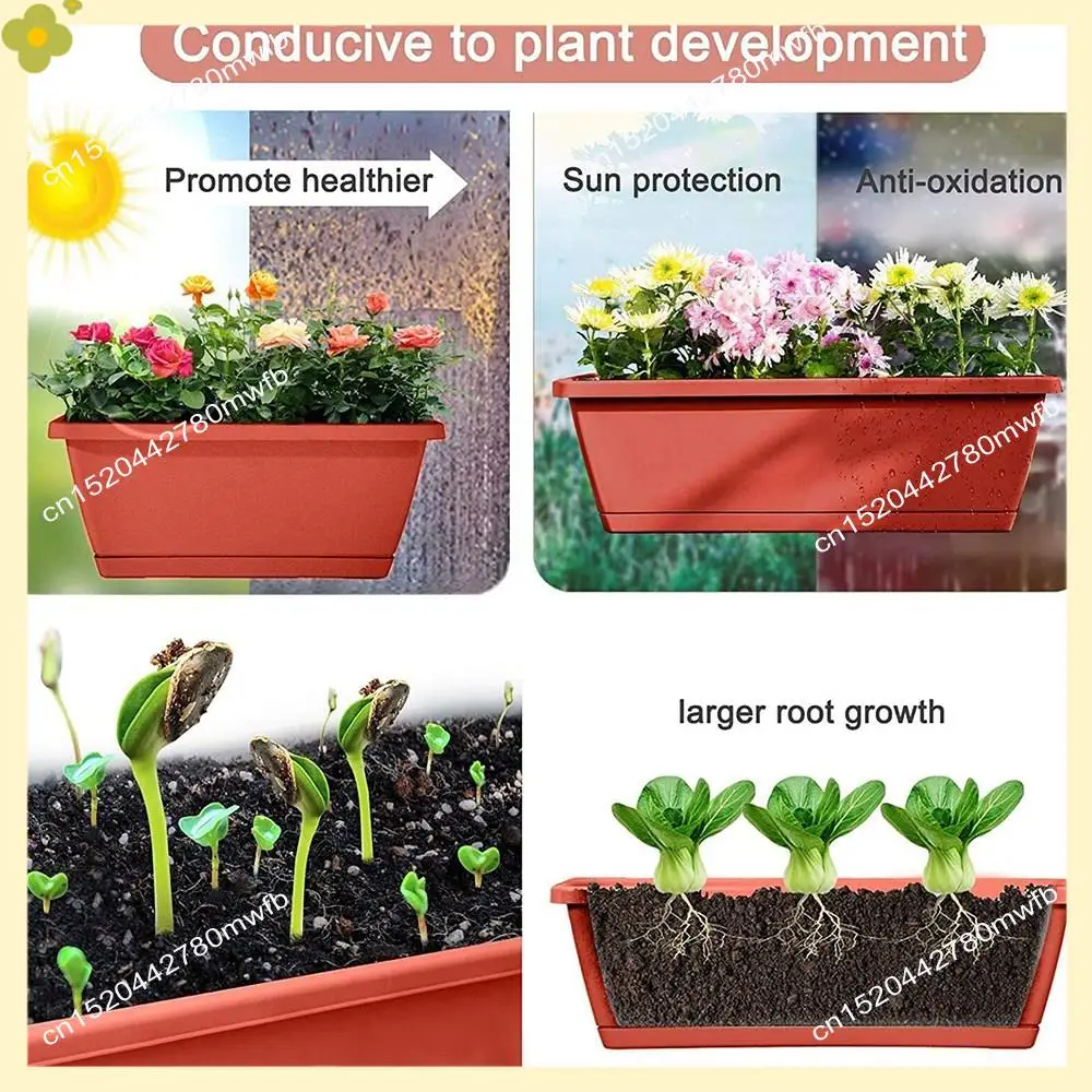 LDHL 3 Pack 19.6 Inches Window Box Rectangular Planters With Trays,Flower Pot Plant Growing Container For Patio,Balcony,Porch
LDHL 3 Pack 19.6 Inches Window Box Rectangular Planters With Trays,Flower Pot Plant Growing Container For Patio,Balcony,Porch